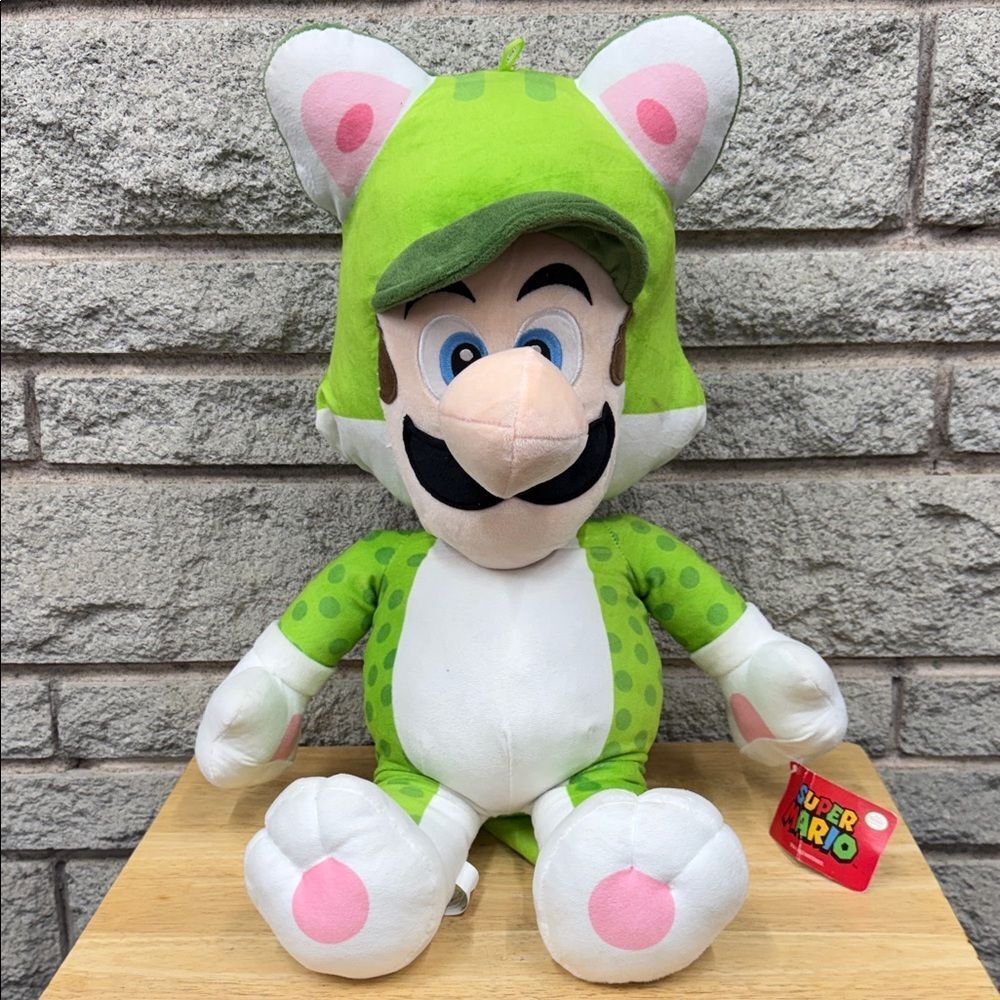 Huge Nintendo Luigi Cat Plush